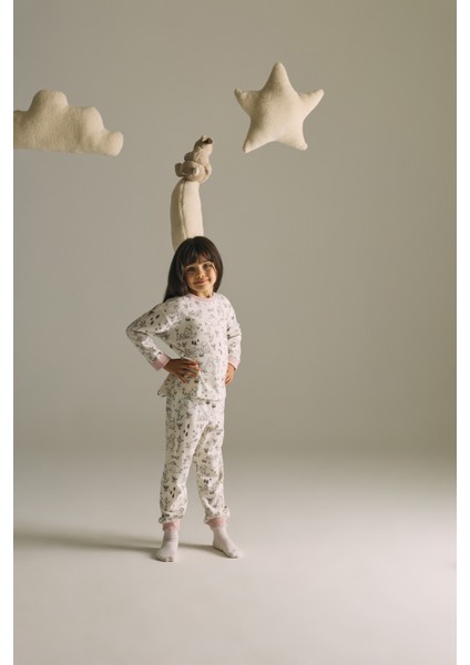 Kız Çocuk Pamuklu Uzun Kollu Pijama Takımı fiyatları