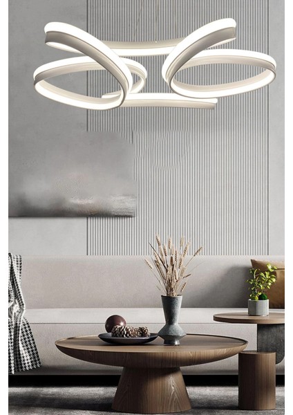 Yüksek Aydınlatmalı Kalın Kasa Papatya Model Beyaz LED Avize fiyatları