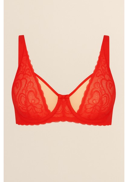 Kadın Dantelli Balenli Kapsız Sütyen