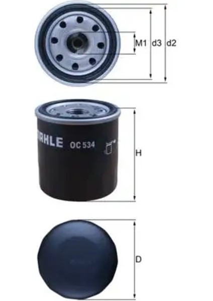 OC534 Yag Filtresi 04105409 0892202003 0892202005