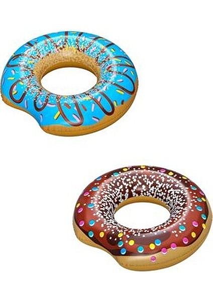 Donut Deniz ve Havuz Simidi Mavi Renkli Eğlenceli Tasarım 107 cm Çocuklar İçin