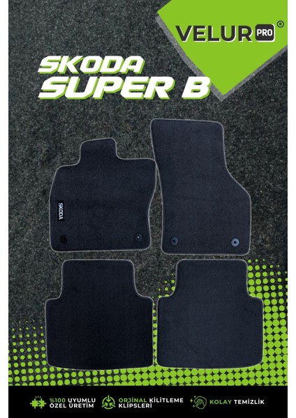 Skoda Super B 2022 Tam Uyumlu Araca Özel Halı Oto Paspas Halı Paspas Skoda Superb fırsatları