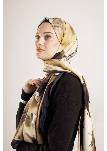 Desenli Pamuk İpek Şal Desen-1 modelleri