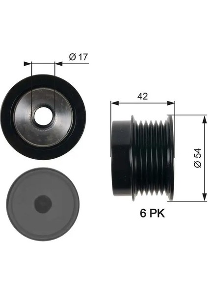 OAP7035 Alternator Kasnagi 1204151 1204175 55564350