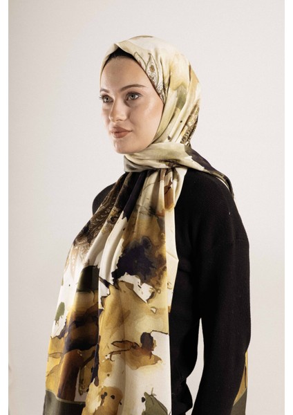 Desenli Pamuk Ipek Şal Desen-1