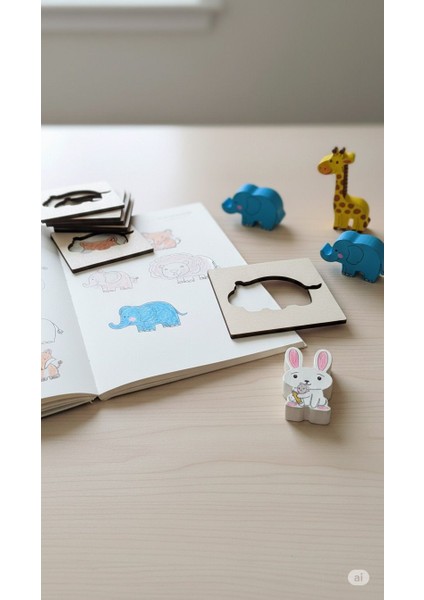 Montessori Ahşap Hayvan Şablon Seti 15 Adet - Okul Öncesi Zeka Geliştirici Aktivite fiyatları