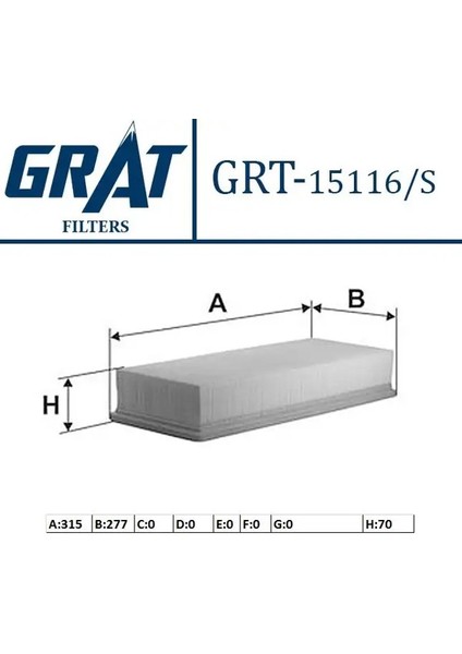 15116S Hava Filtresi 2D0129620A