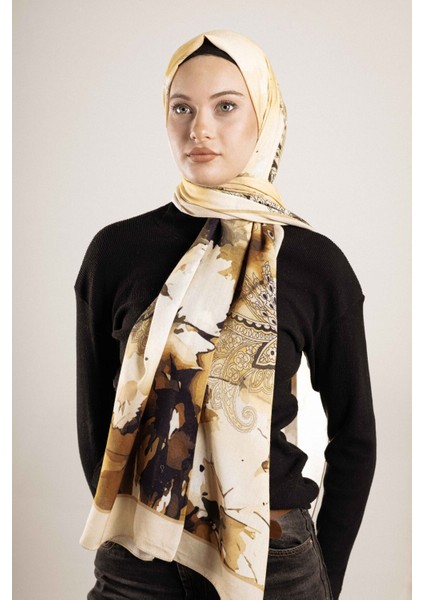 Desenli Pamuk İpek Şal Desen-1