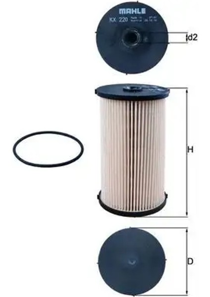 KX220D Yakit Filtresi 3C0127177 3C0127400B 3C0127400C