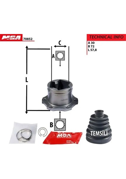 70852 Ic Aks Kafasi 1J0498103K