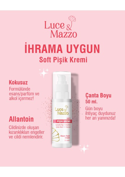 Kokusuz Soft Pişik Kremi 50 ml Ihrama Uygun Hac ve Umre Için fiyatları