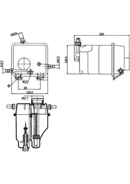 CRT125000S Yedek Su Deposu 17137501959 PCF000030 PCF000033