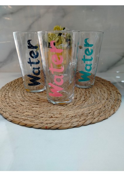 Md Water Bardak 570 ml 3'lü Set -Mavi-Turkuaz-Pembe