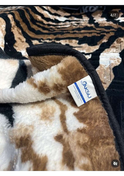 Aksu Safari Çift Kişilik Ultra Yumuşak Embos Vizon Battaniye Leopar Desen fiyatları