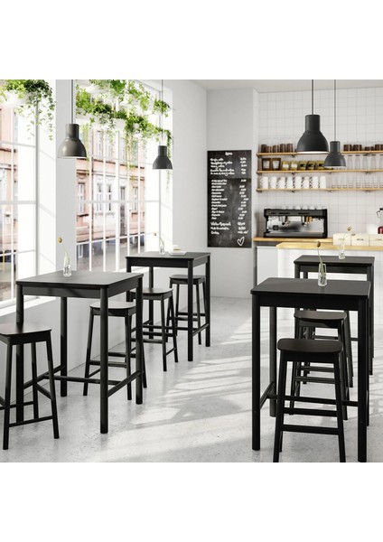 Rönnınge Bar Masası Siyah 2 Kişilik 75 x 75 cm modelleri