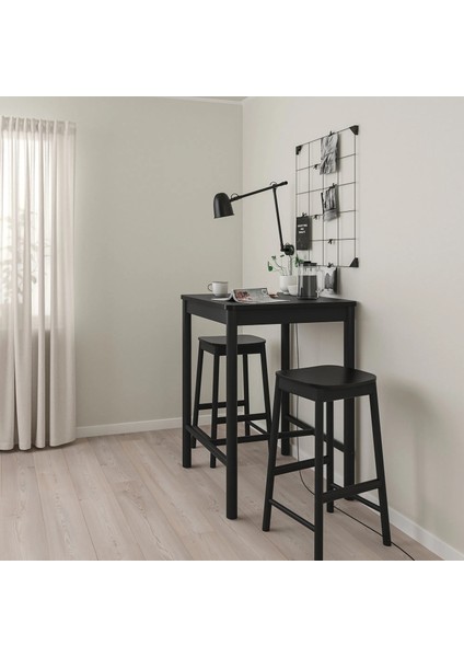 Rönnınge Bar Masası Siyah 2 Kişilik 75 x 75 cm fırsatları