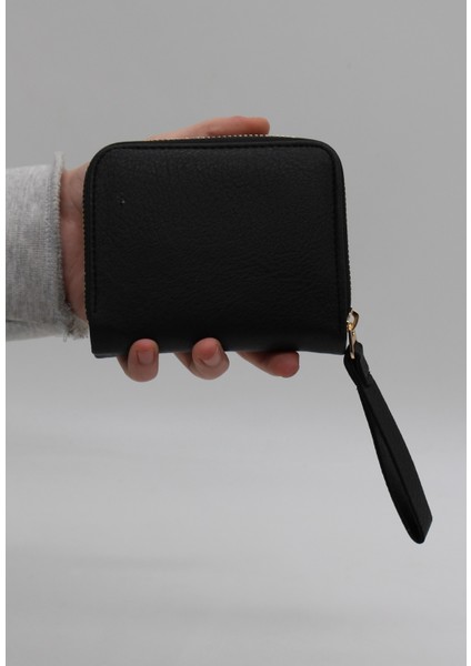 Elcikli Bozuk Para Gözlü Bol Kartlıklı Siyah Mini Kadın Cüzdanı fırsatları