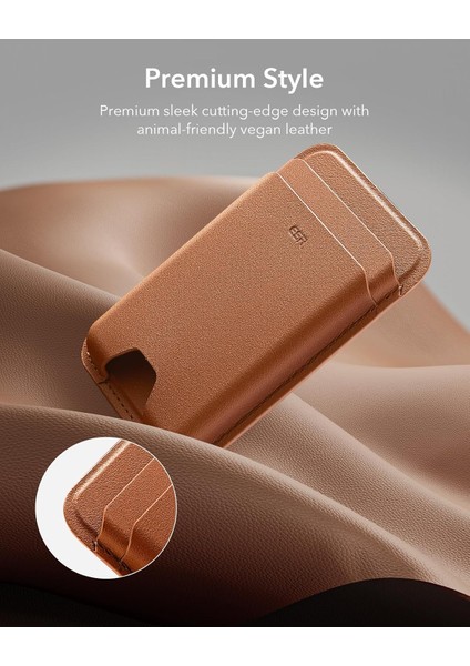 Halolock Wallet Boost Magsafe 5 Kart Tutuşlu Rfıd Blocking Korumalı Deri Kartlık
