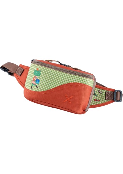 Turuncu Kurbağa Desenli Kanvas Unisex Göğüs ve Bel Çantası indirimleri