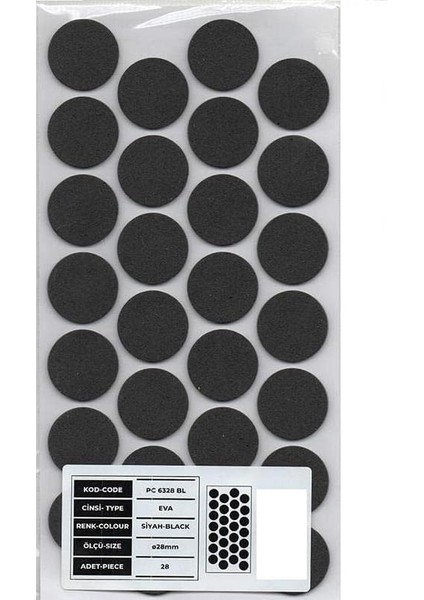 Mobilya Altı Kaydırmaz Eva 28MM