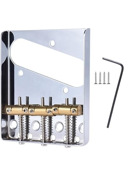 Eyer Küllük Köprü Kuyruk Parçası Krom Kaplama Telecaster Tele Elektro Gitar Yedek Parça Vidalar ile Anahtarı modelleri