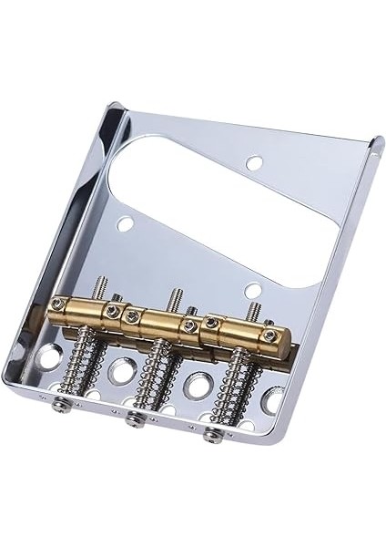 Eyer Küllük Köprü Kuyruk Parçası Krom Kaplama Telecaster Tele Elektro Gitar Yedek Parça Vidalar ile Anahtarı indirimleri