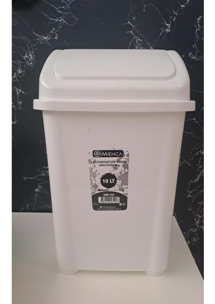 Merdem Plastik Mıenca Fantazi Çöp Kovası Itmeli 10 Lt 2 No ( 235MM x 185MM x 365MM )