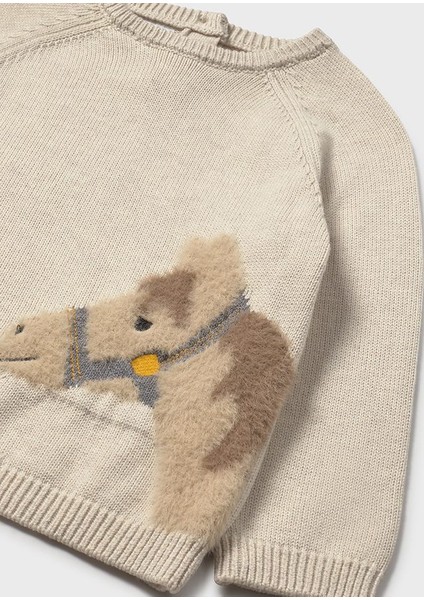 1-4 Yaş Arası Hayvanlı Kazak - Bej fırsatları