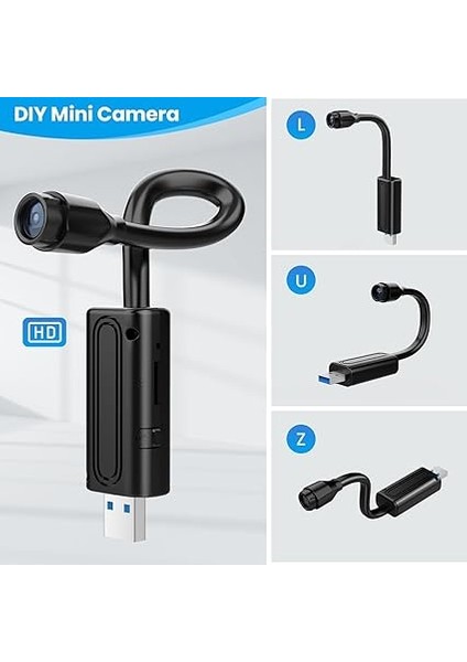 En Küçük Wifi Casusu, Hd Taşınabil Ip Kablolu Ev Güvenlikli Dadı Kamerası Hareket Algılama, Bulut Depolama, Gerçek Zamanlı Uzaktan Kumanda ile Ios/android Fonlar Için Siyah indirimleri