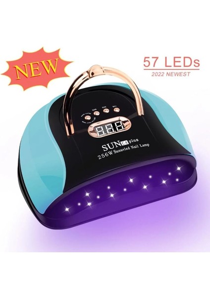 Uv/led Lambası C4 Plus 256W 57 Tırnak Kurutucu | Kalıcı Oje & Protez Manikür Için Süper Güç