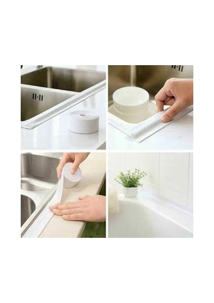 Beyaz Su Sızdırmaz Lavabo Banyo Küvet Kenar Bandı 3.2 Metre fiyatları