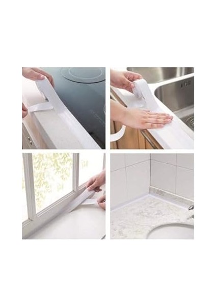 Beyaz Su Sızdırmaz Lavabo Banyo Küvet Kenar Bandı 3.2 Metre modelleri