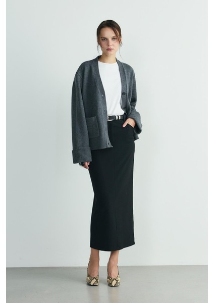 Gri Ura Triko Düğmeli Hırka indirimleri