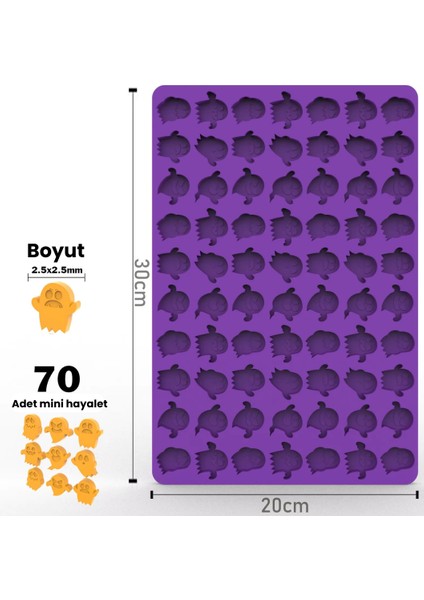 Halloween Cadılar Bayramı Mini Hayalet Ghost Silikon Kalıp
