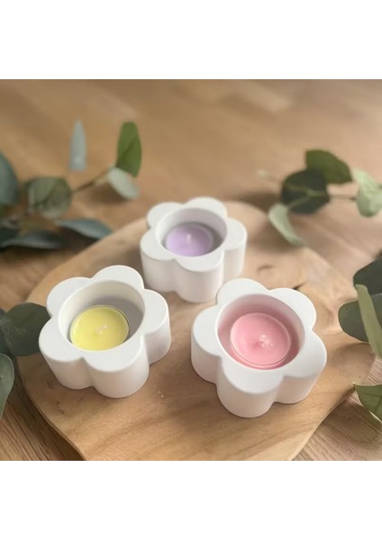 Daisy Papatya Şamdan Tealight Mumluk