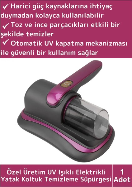 Şarjlı Yatak Kanepe Hali Toz Tüy Alerji Süpürge Uv Işınlı Ev El Vakum Temizleme Toz Emici fiyatları