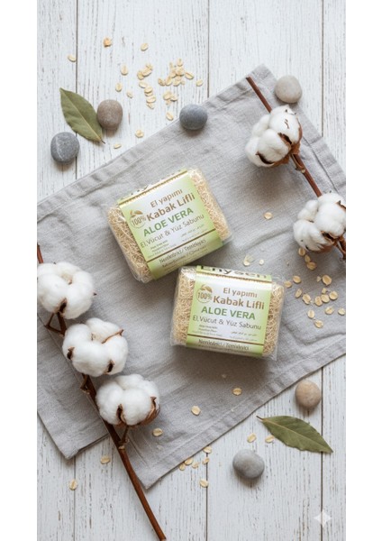 Doğal Kabak Lifli El Yapımı Aloe Vera Sabunu 115 gr fırsatları