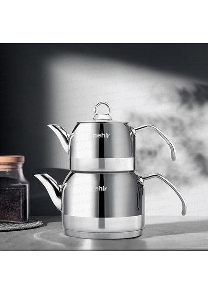 Lotus Midi Paslanmaz Çelik Çaydanlık Takımı