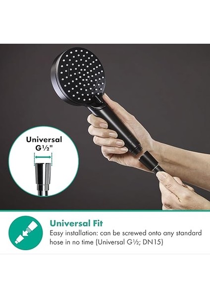 Vernis Blend 26270670 El Duşu, 2 Püskürtme Türü, Yuvarlak Duş Başlığı (100 Mm), Kireç Önleyici Fonksiyonlu, Mat Siyah modelleri