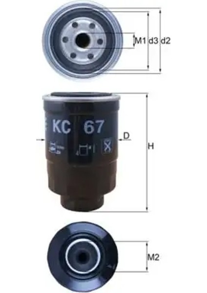 KC67 Yakit Filtresi 1112654 164003S30A 1640057J01