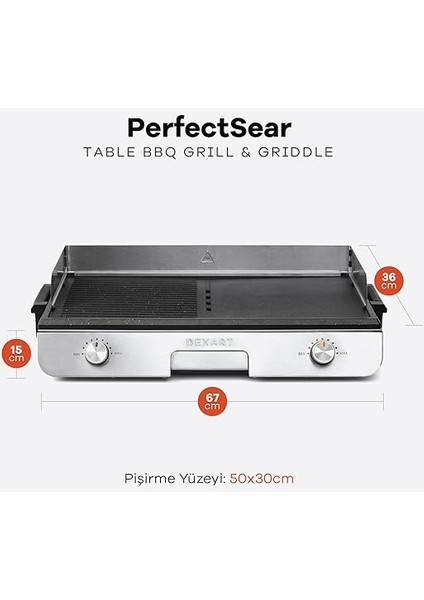 Dt-06 Perfectsear Table Bbq Izgara, Metalik indirimleri