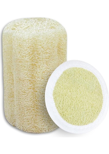 Doğal Kabak Lifi, Vücut ve Yüz Peeling Seti (Yüz Pedi ve Ham)