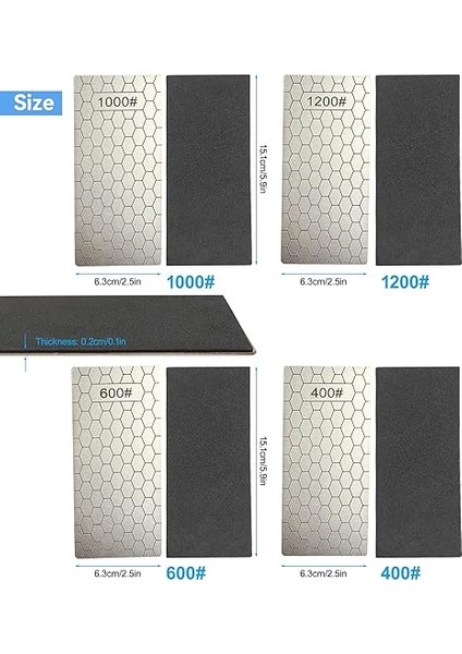 4 Adet 400/600/1000/1200 Elmas Bileme Taşı, Mutfak Aletleri ve Dış Mekan Için, Gümüş fiyatları