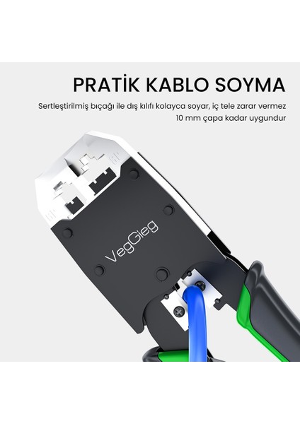 RJ45 RJ11 RJ12 Jack Çakma Pensesi 6p/8p Ağ ve Telefon Kablosu Jak Kesme Soyma Sıkma Aleti fırsatları