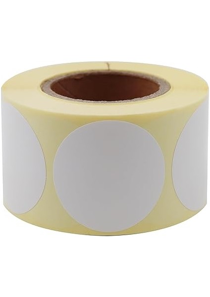 Etiketler , Hazır Al Hızlı Al Kuşe Etiket 40MM Çap Ruloda 500 Adet 40MM Kuka Çapında Baskısız Barkod Yazıcı Etiketi modelleri