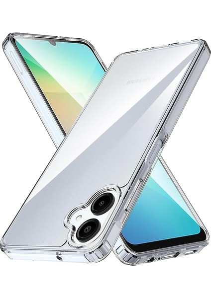 Samsung Galaxy A06 Uyumlu Darbe Önleyici Sararmaya Dayanıklı Airbag Korumalı Ultra Slim Tpu Şeffaf Silikon Kılıf (Şeffaf, Samsung Galaxy A06)