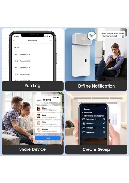 Tuka Akıllı Wifi Fan Işık Anahtarı Dokunmatik Duvar Paneli Ses Zamanlayıcı Kontrol Uygulaması Alexa Google Home B Için Uzaktan Kumanda (Yurt Dışından)