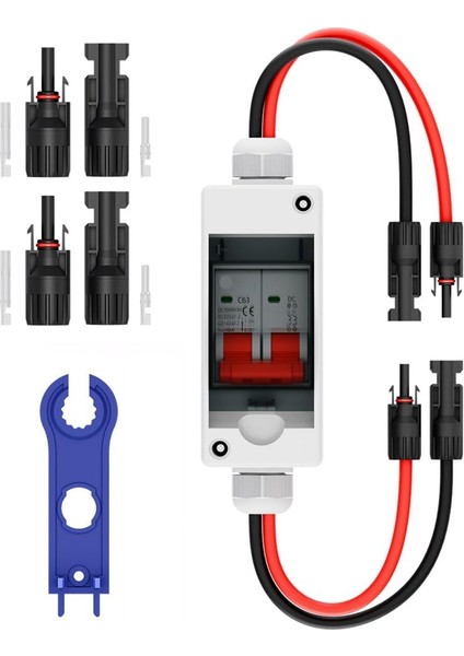 Güneş Paneli Bağlantı Kesme Anahtarı 63A Dc 1000V Breaker Kutusu Pv IP65 Su Geçirmez Kutu ile Bağlantıyı Kesme Anahtarı (Yurt Dışından)