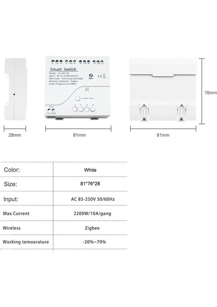 4ch Tuya Zigbee Akıllı Anahtar Modülü 85-250V Röle Akıllı Ev Uzaktan Kontrolü Alexa Google Home Için Gateway ile Çalışır (Yurt Dışından)