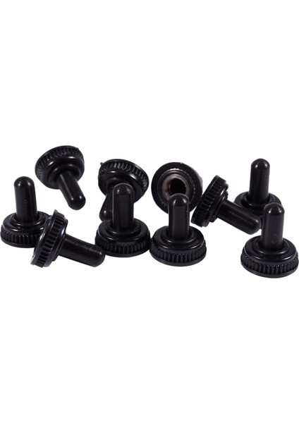 10 x Su Geçirmez Geçiş Anahtarı Önyükleme Kapağı Siyah Kauçuk Kapak 6mm Çapında (Yurt Dışından)